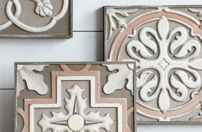 Wooden Tile Art Set of 4 Decor Steals