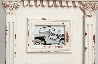 Distressed Whitewash Hanging Photo Frame
