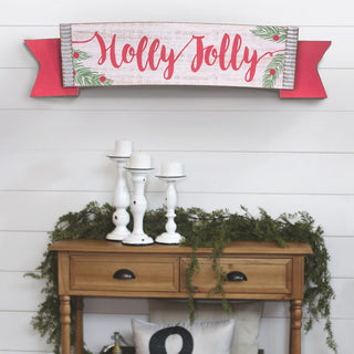 Rustic "Holly Jolly" Sign