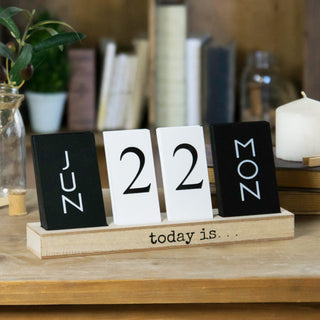 Wooden Block Perpetual Calendar