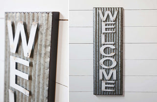 Metal "Welcome" Sign