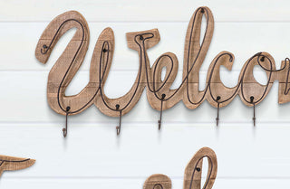Welcome & "Family" Wall Hook System  Set of 2
