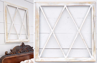 Whitewashed Window Wall Panel