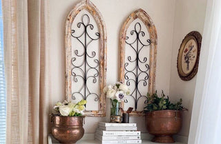 Distressed Cathedral Window Frame, Pick Your Color