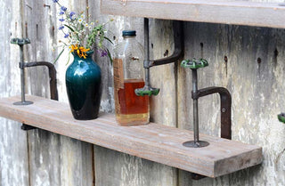 Rustic Wood Vise Shelf  Set of 2