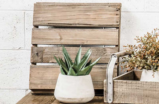 Distressed Wooden Planked Risers  Set of 3