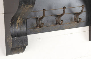 Wooden Corbel Shelf With Hooks