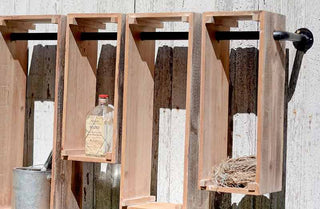 Hanging Wooden Box Shelves