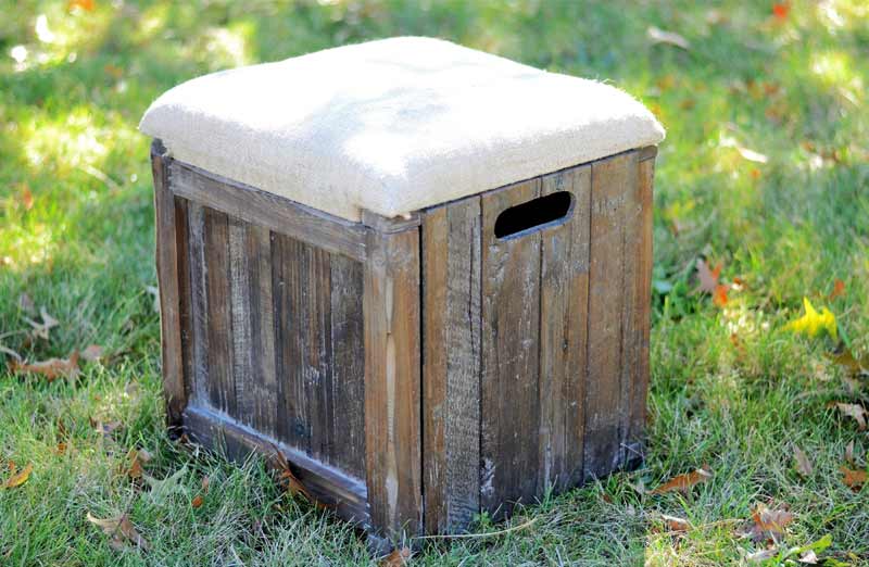 Collapsible Wooden Storage Stool Decor Steals - Main Image