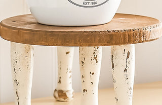 Distressed Wood Risers  Set of 2