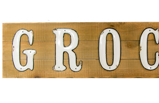 Wood Grocery Sign