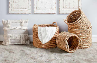 Water Hyacinth Baskets  Set of 4