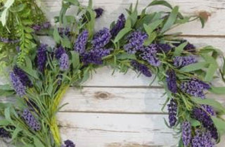 Lavender With Mixed Greenery Wreath